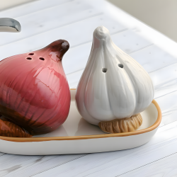 Porcelain Salt Shaker Set - 2 Pcs